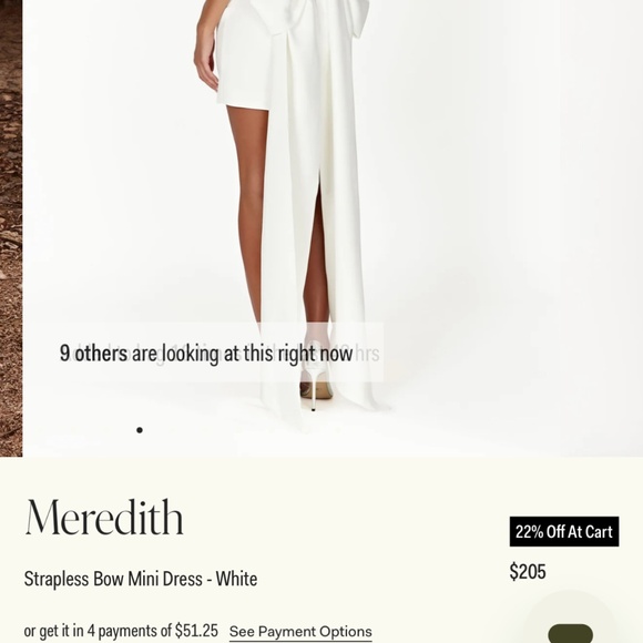 MESHKI Meredith Strapless Bow Mini Dress - Picture 5 of 6